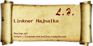 Linkner Hajnalka névjegykártya